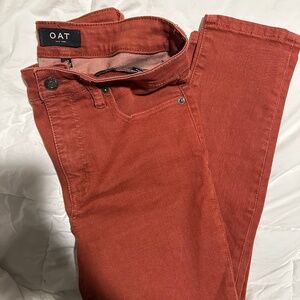 Oat New York Rust high-rise skinny ankle jeans sz 27